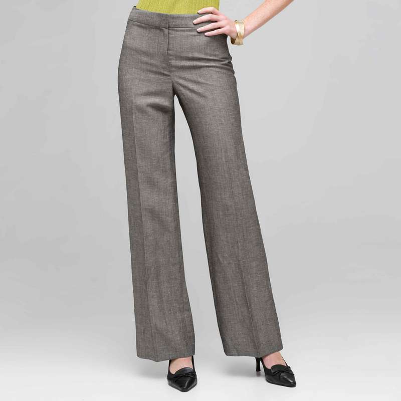 Washable Linen Classic Yoke Pant, , large image number 0
