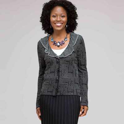 Ruffle Front Cardigan