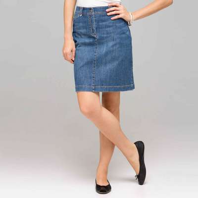 Denim Slim Skirt